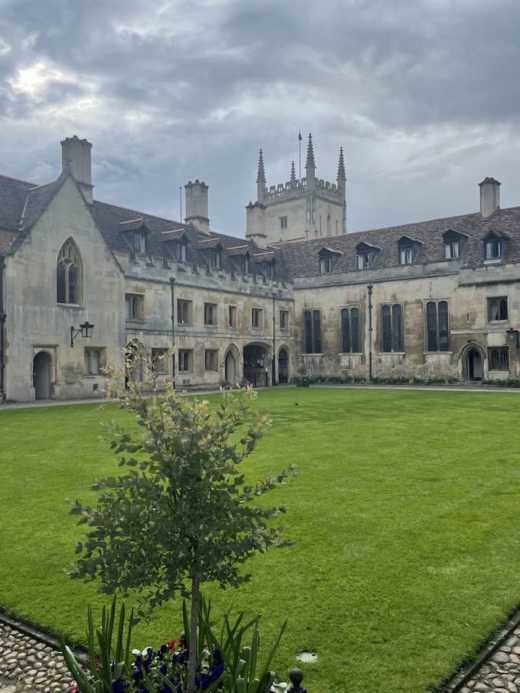 stone buildings at a university in Cambridge, UK